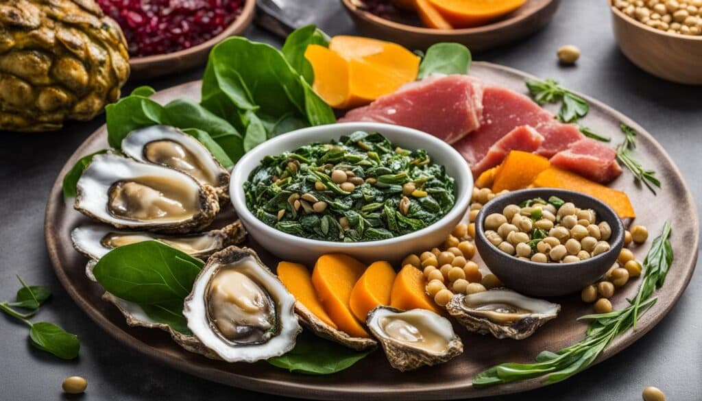 Zinc-rich foods and supplements